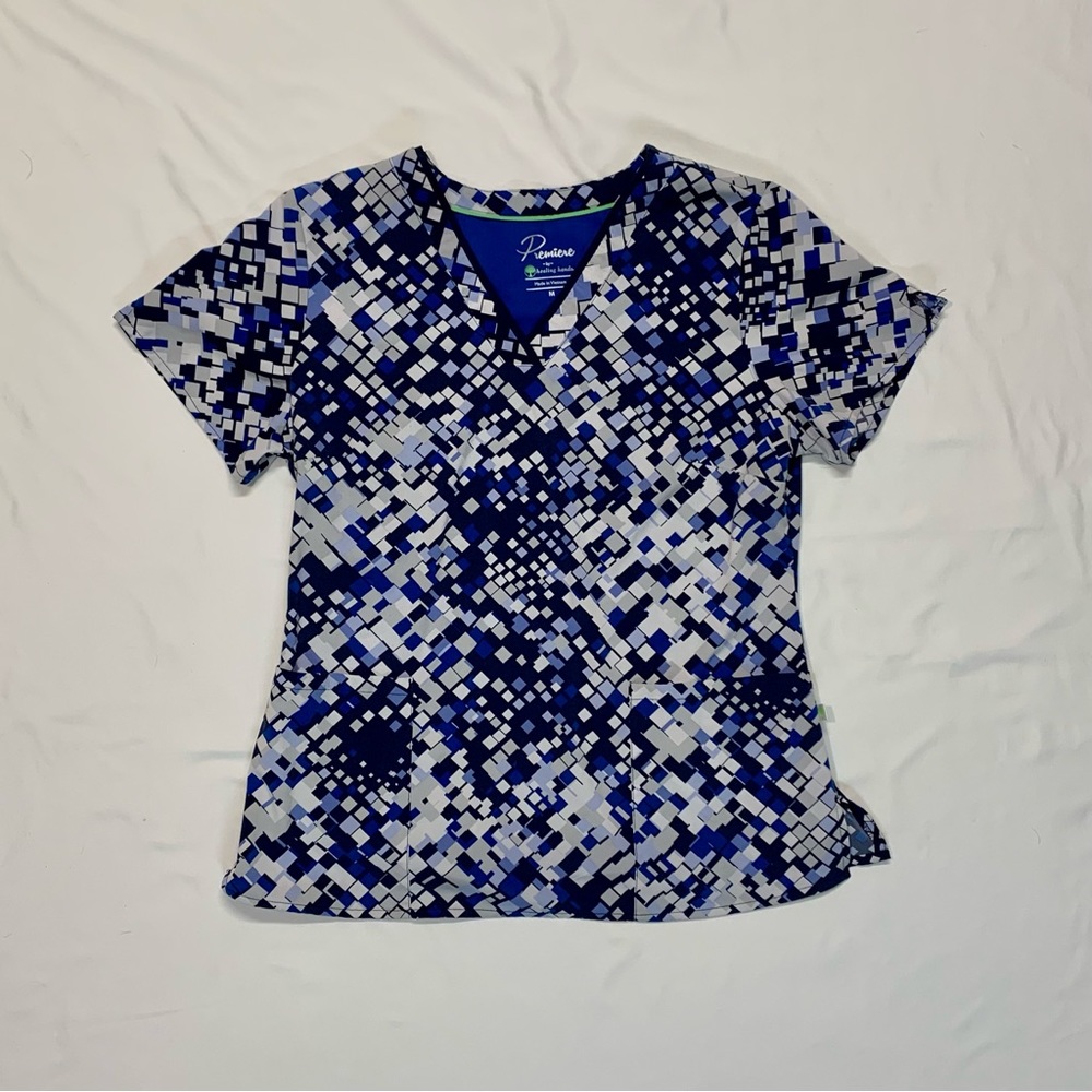 Patterned Premiere Scrub Top